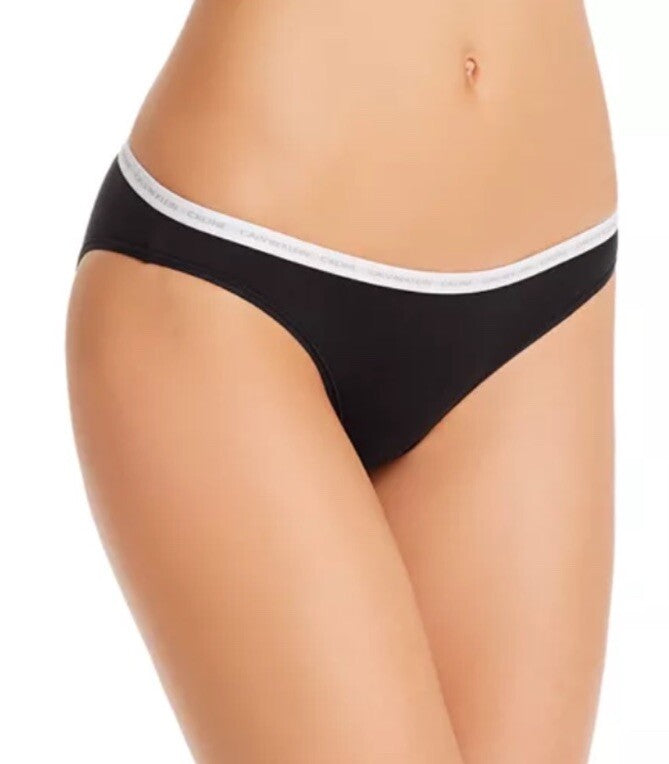 NWT  Calvin Klein  WOMEN'S (LARGE) CK One Cotton Single BIKINI QD3785 - BLACK