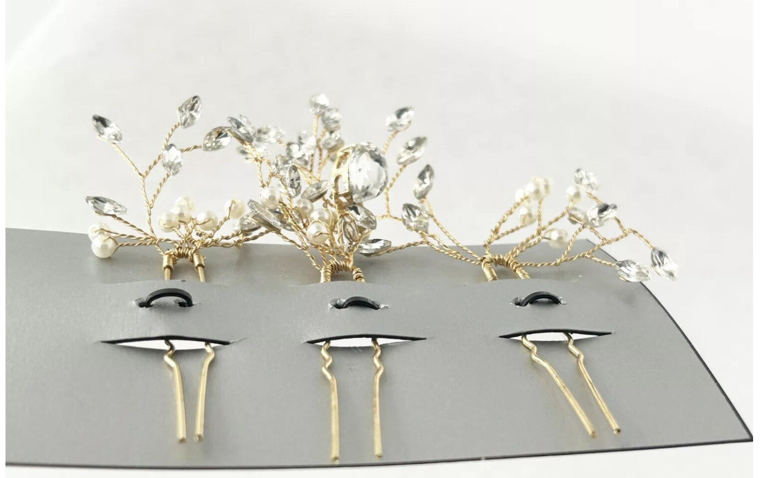 I.N.C. 3-Piece Set Gold-Tone Crystal & Imitation Pearl Bead Bobby Pins