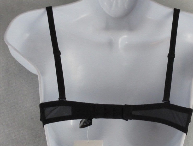 Calvin Klein Women's Sheer Marquisette Unlined Plunge Bra QF6727 Black 34B