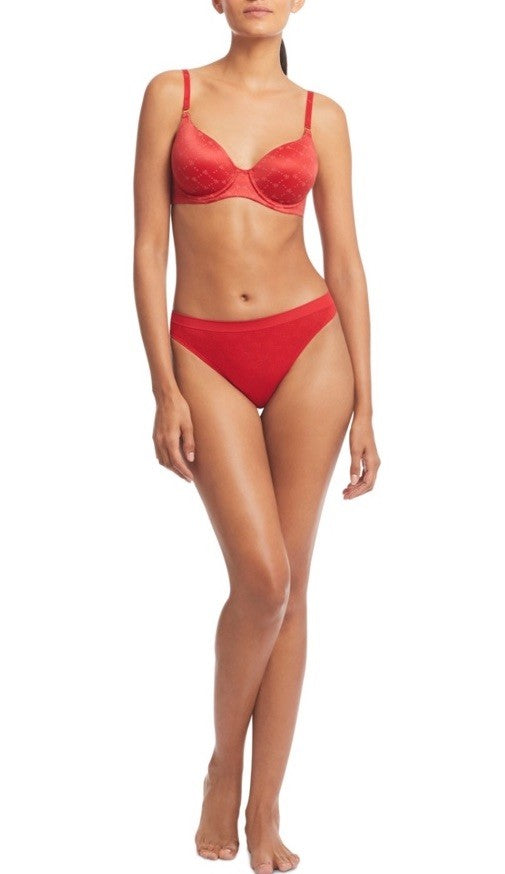 Lauren Ralph Lauren Comfort Collection Repeat-Logo T-shirt Bra Ruby Red 38C