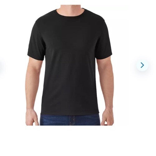 Member's Mark Men's Essential Crew Short Sleeve Tee T-Shirt Black Medium