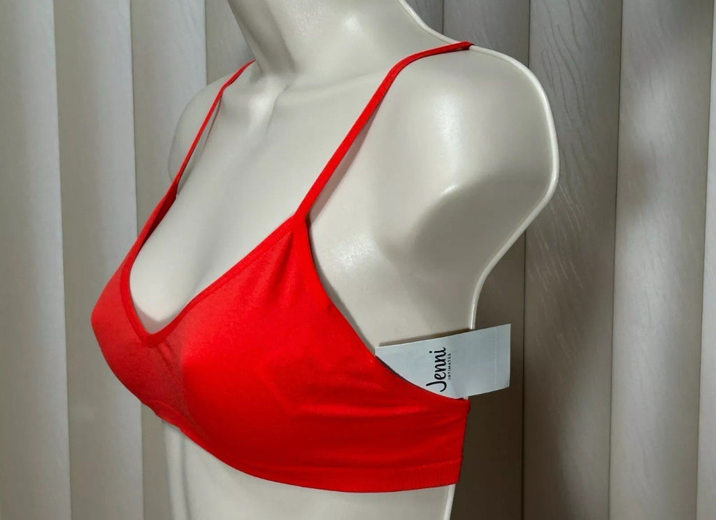 Jenni Wireless Bralette S Pullover V Neck Bra Orange by Jennifer Moore  Size S