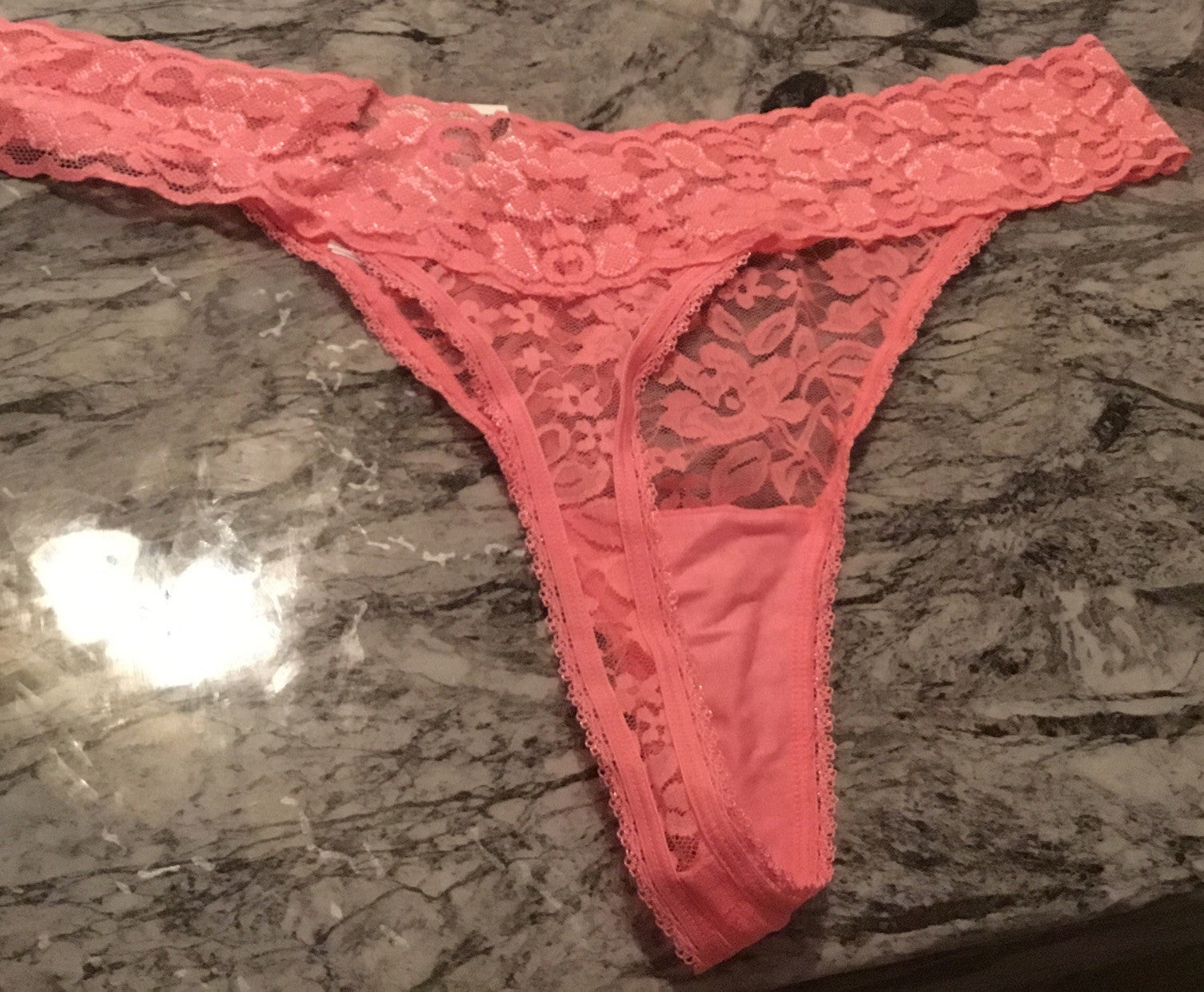 INC International Concepts Lace Thong Underwear Lingerie Pink Gemstone XXL