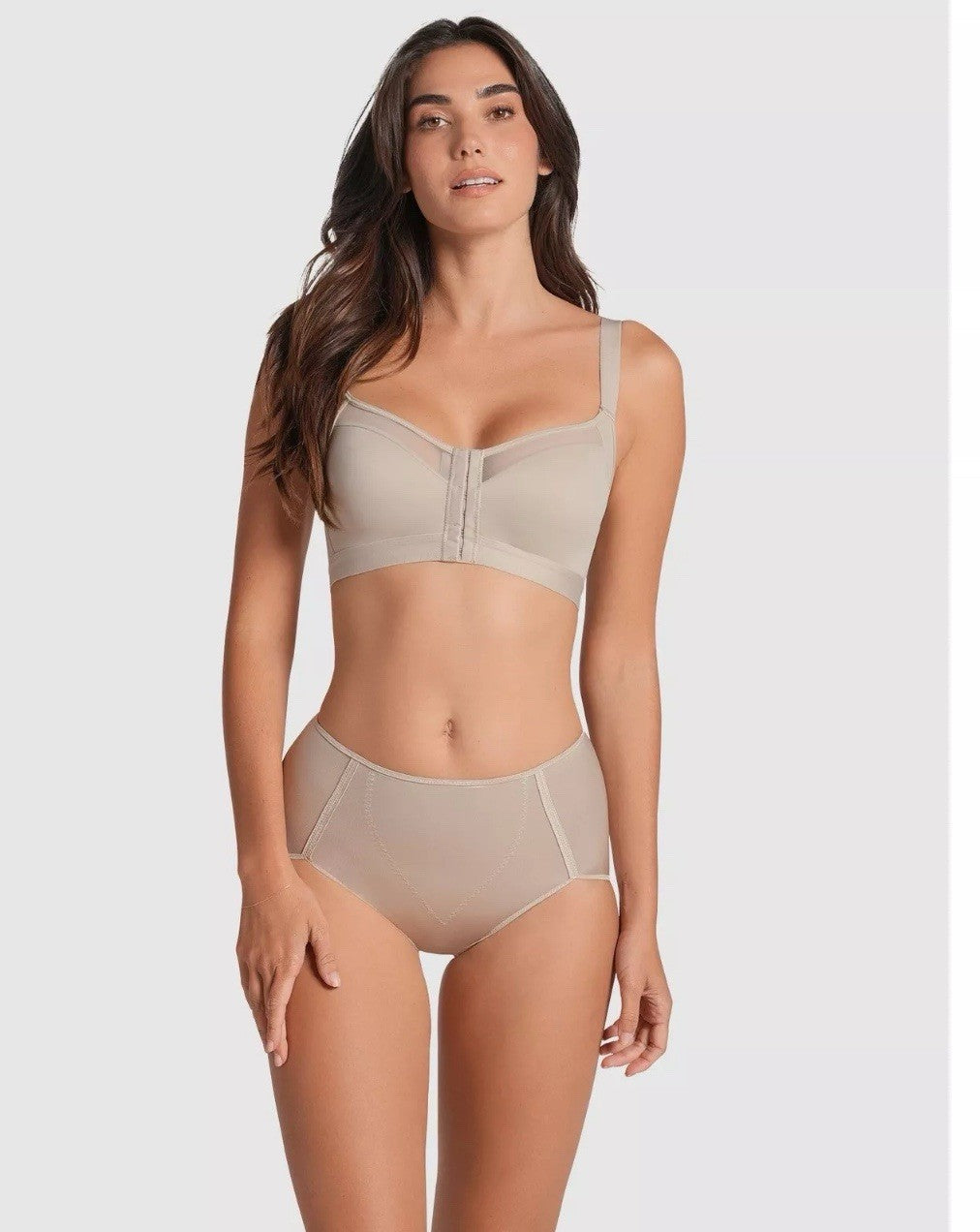 Leonisa Back Support Posture Corrector Wireless Bra Contour Cups 011936 Beige36B