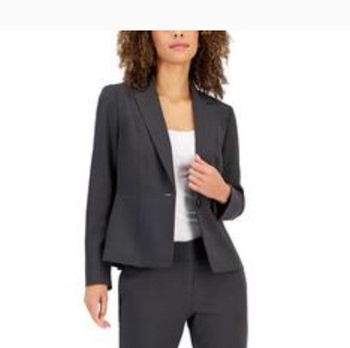 Le Suit Women's One-Button Suit Charcoal Color Size 18