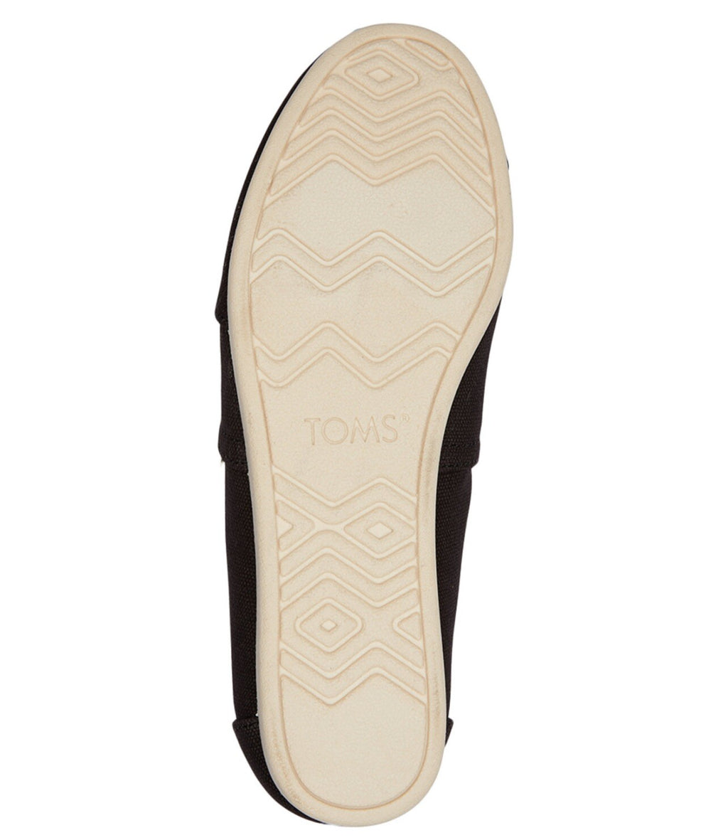 Women's Toms Alpargata Black/Black Recycled Cotton Canvas  100% Original Brand