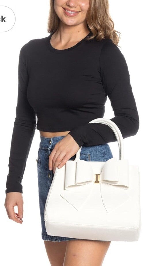 Like Dreams Elegant Vegan Leather Crossbody Bag White - Poppy Easter 
