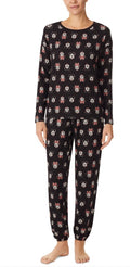 Disney Women's Mickey & Minnie Mouse Sleep Top - Black Print-Medium
