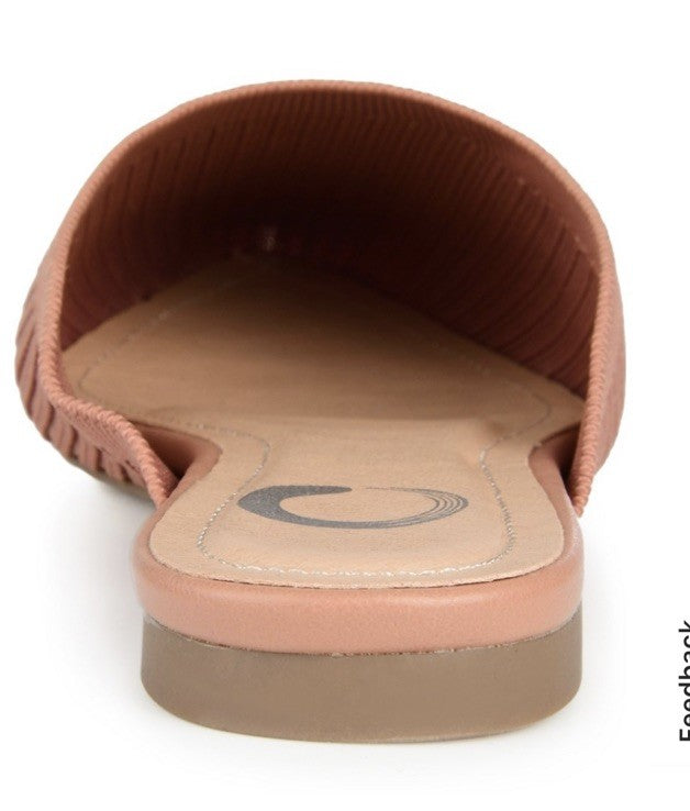 Journee Collection Women's Aniee Knit Mules, Clay Size 10W