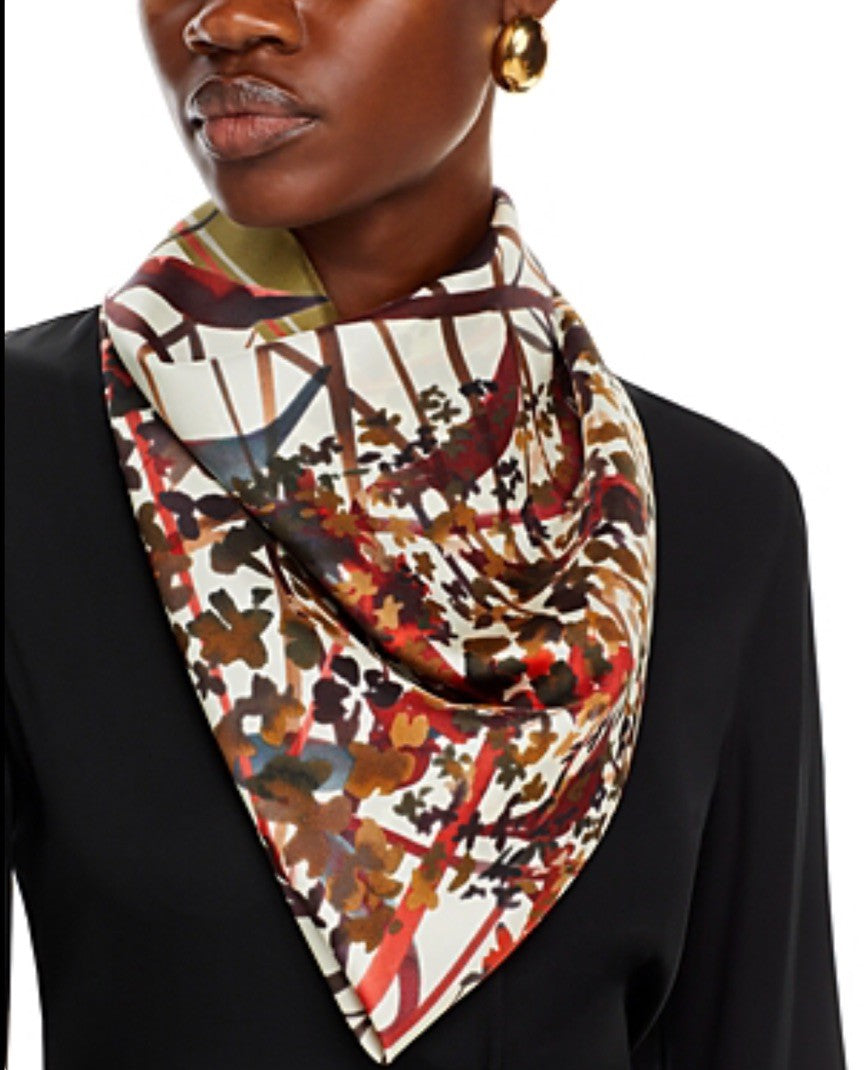 Ferragamo Leopard Print Silk Square Scarf One Size Multicolor
