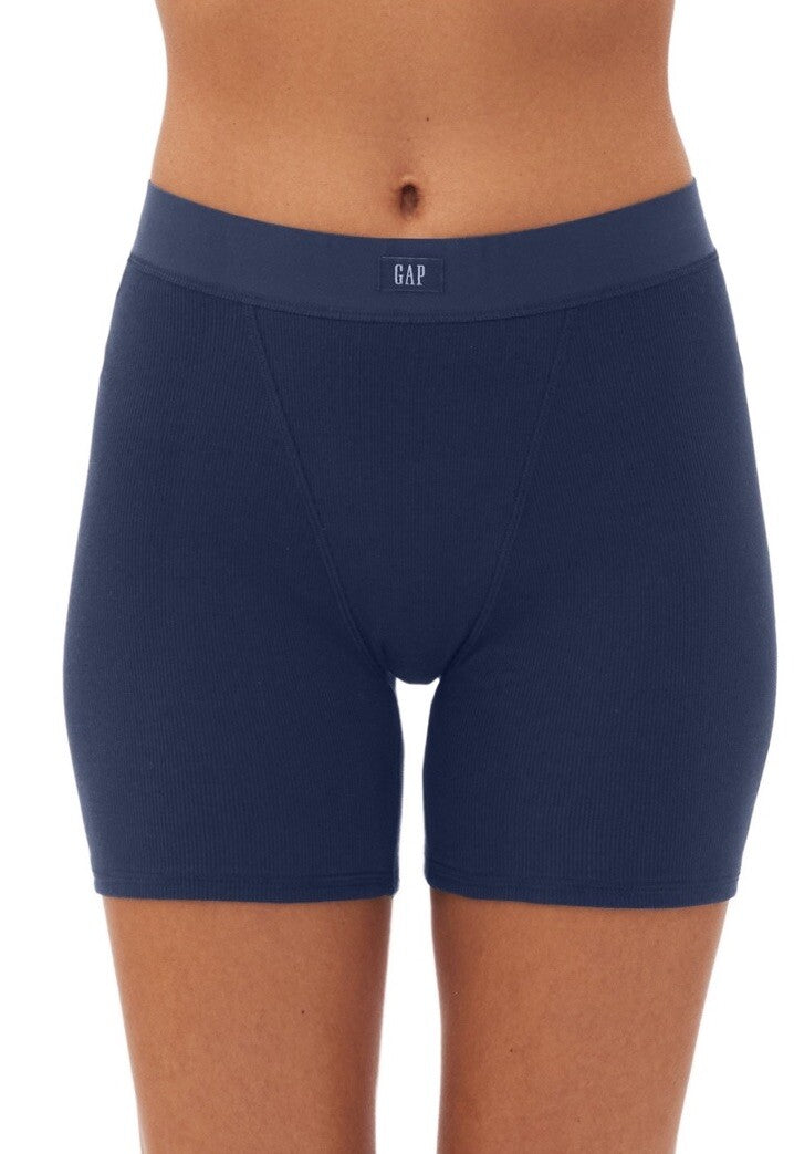 GAP GapBody Women's Logo Comfort High-Waist Shorts GPW01070 Large Navy