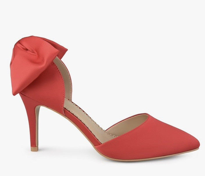 Journee Collection Women's Tanzi Bow Stilettos Red 10