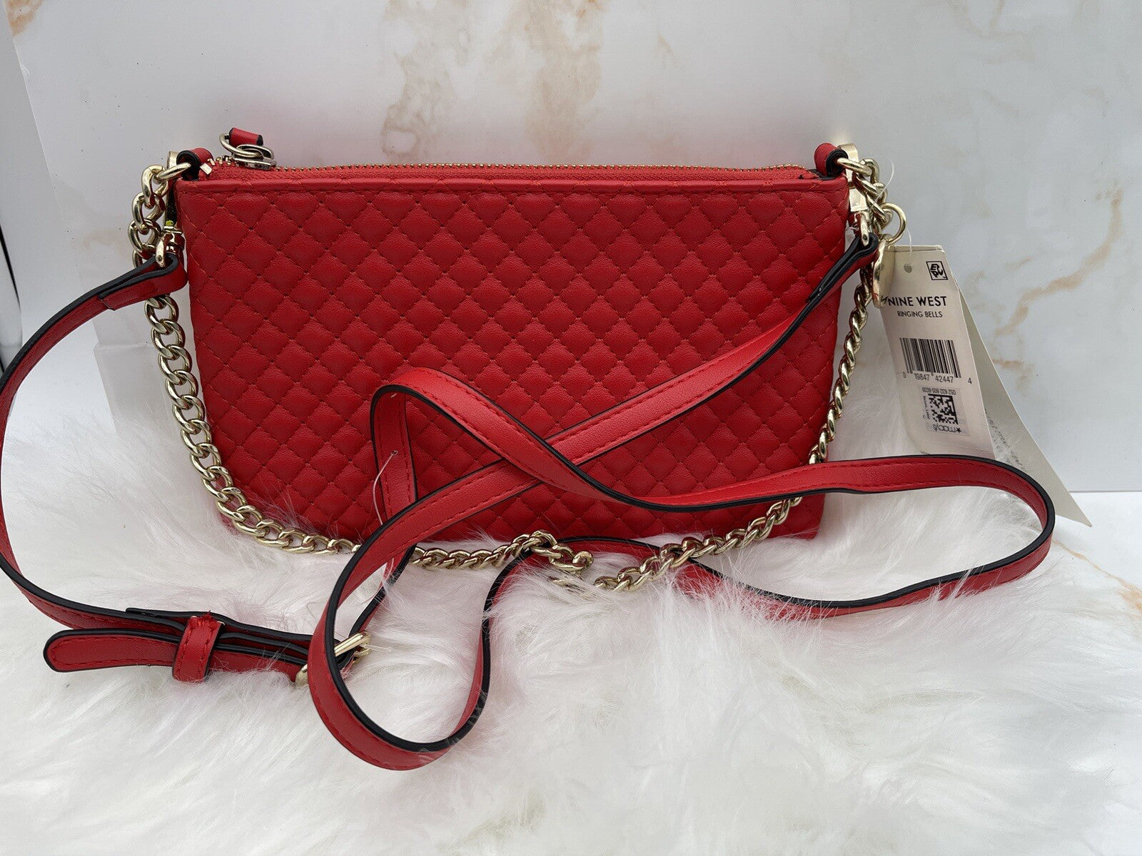 Nine West Ringing Bells Cross Body Bag In Red