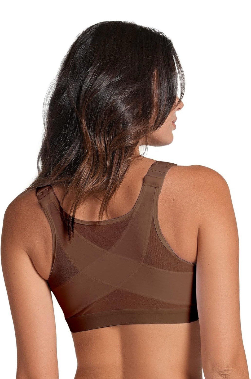 Leonisa Front Closure Posture Corrector Bra - Full Coverage Bras, Brown,38C