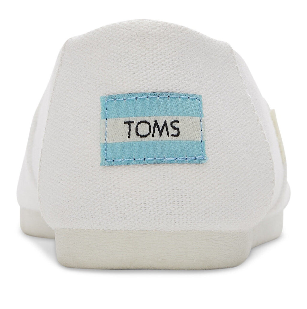 Women's Toms Alpargata WhiteSize 6.5 Recycled Cotton Canvas  100% Original Brand