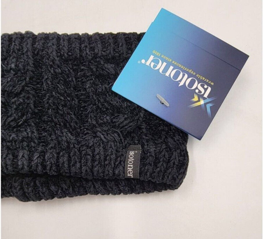 Isotoner Signature Womens Chenille Headband Black ONE SIZE