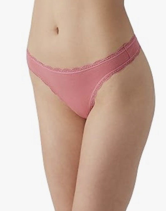b.tempt'd by Wacoal Women's Inspired Eyelet Thong, Slate Rose, MEDIUM
