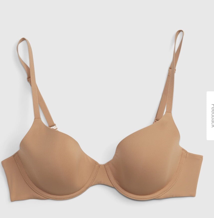 GapBody Everyday T-shirt Bra 32D Maubey Brown 
