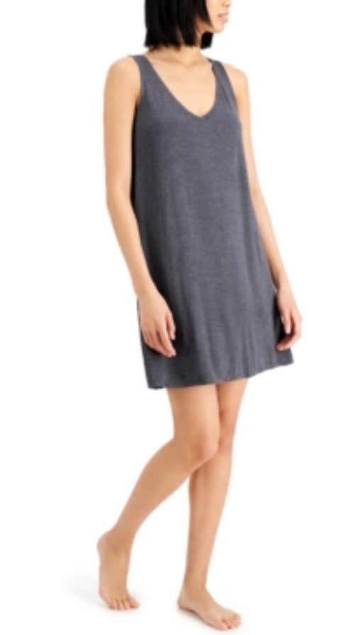ALFANI Tank Top Pajama Top Size Medium Modal Blend Charcoal Heather