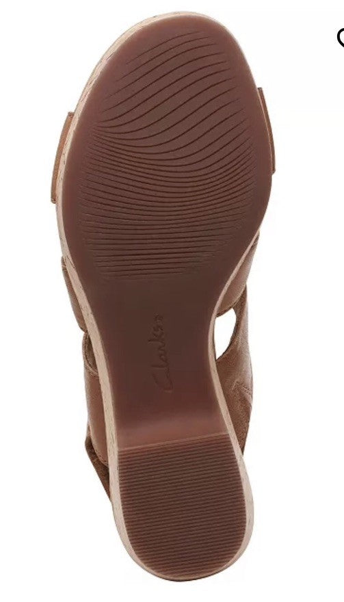 Clarks Giselle Sandals Women's 7.5M Tan Leather