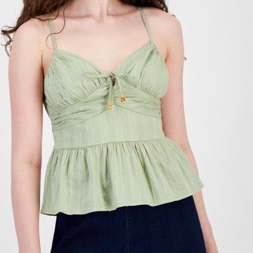 Planet Heart Juniors' Textured Peplum Tank Reseda Small 