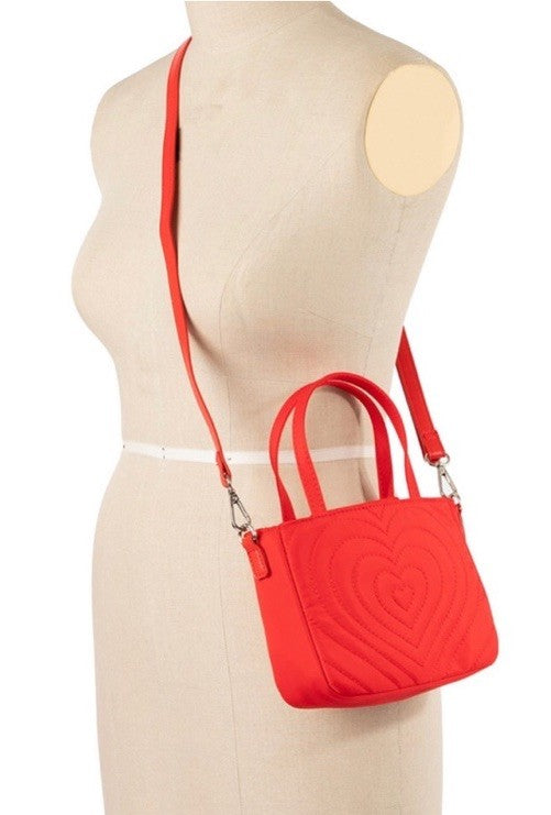 Heart Mini Tote Bag And Crossbody