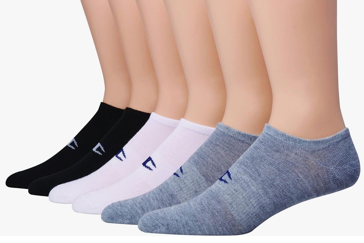 Champion Women's Socks, Double Dry Socks, Crew, Ankle, and No Show, 6-Pack Ch509
