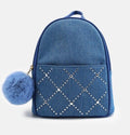 KINGSTON DENIM RHINESTONE MINI BACKPACK Dark Denim