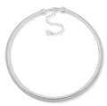 Silver Disc Chain Collar Necklace
