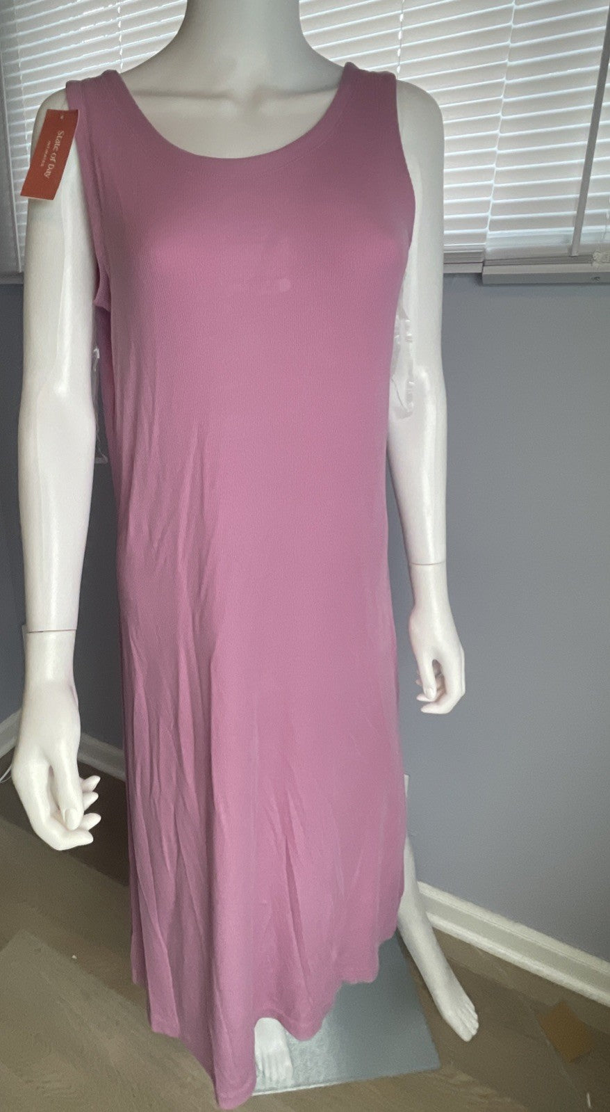 State of Day Women's Ribbed Modal Blend Tank Nightgown