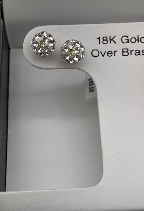 18k Gold Over Brass Earrings Set Women’s 