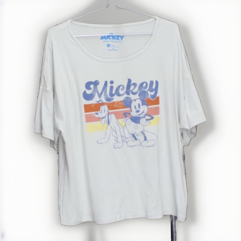 Disney Women's 2-Pc. Mickey Mouse Pajama Top XL
