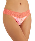 I.N.C. International Concepts Women's Lace-Trim Thong Underwear Marble M