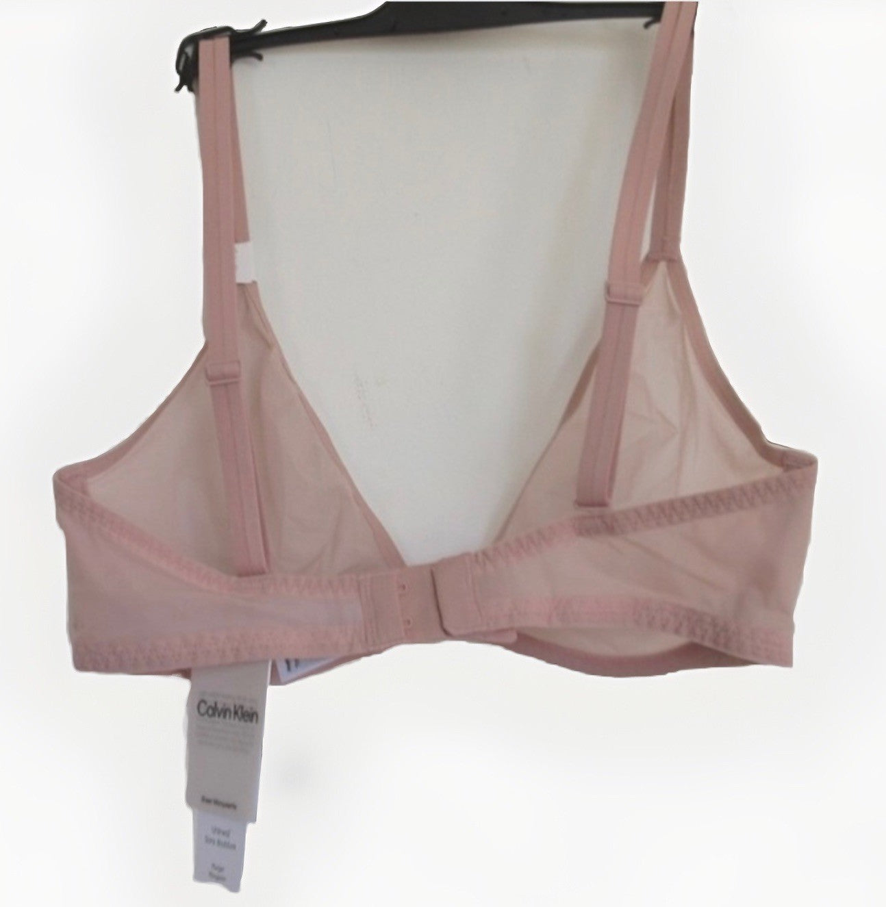Calvin Klein Women's Sheer Marquisette Unlined Plunge Bra Beige 34C