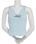 Self Esteem Juniors' Angel Graphic-Print Cotton Tank Top - Baby Blue,Size S