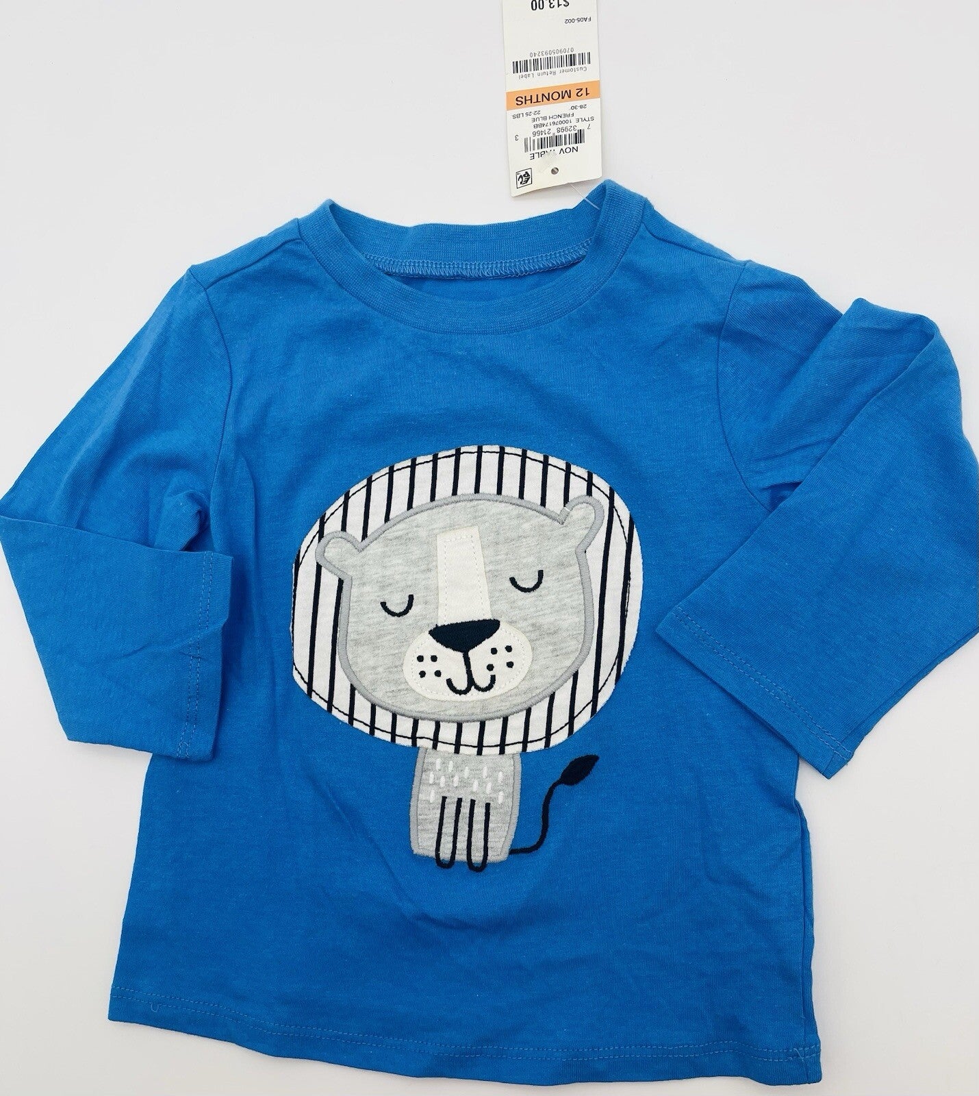 First Impressions Baby Boys Lion-Print long sleeve T-Shirt 12Months