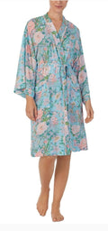 Sanctuary Women's Floral 3/4-Sleeve Wrap Robe Size XS