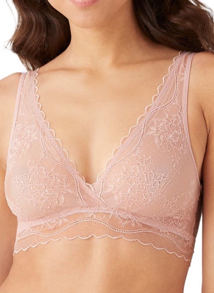 b.tempt'd by Wacoal Women's No Strings Attached Bralette, Blush Pink, SMALL