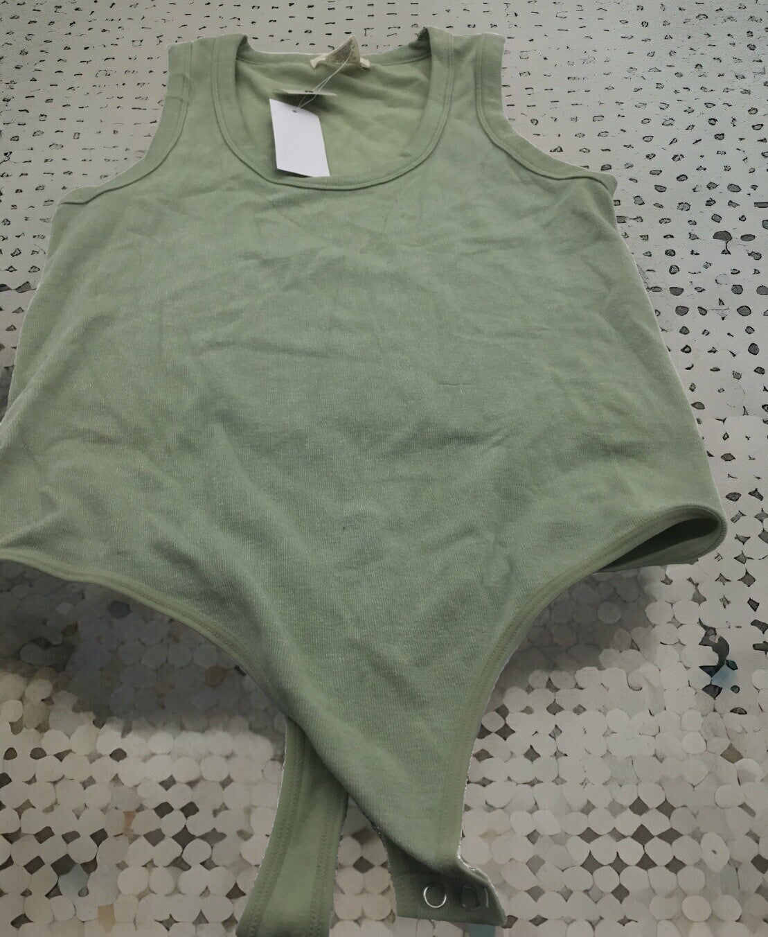 Ultra Flirt Juniors' Scoop-Neck Bodysuit - Fresh Sage Size L