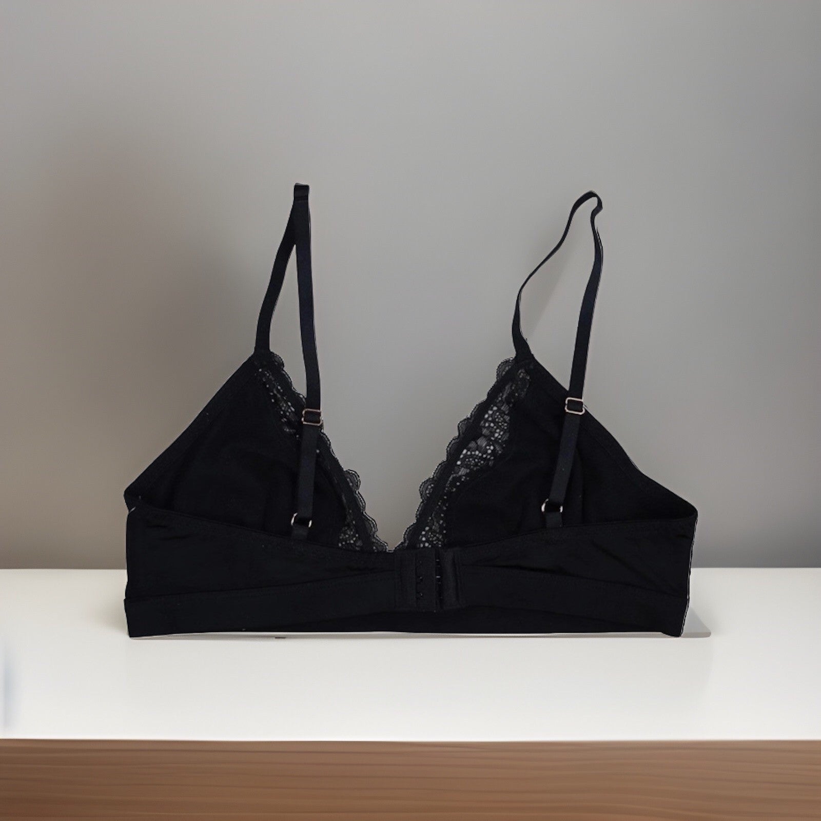 I.n.c. International Concepts Women's Satin Micro Bralette, Black, M