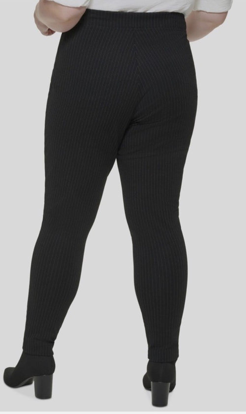 Calvin Klein Plus Size Pinstripe Pull-On Pants Plus Size OX 