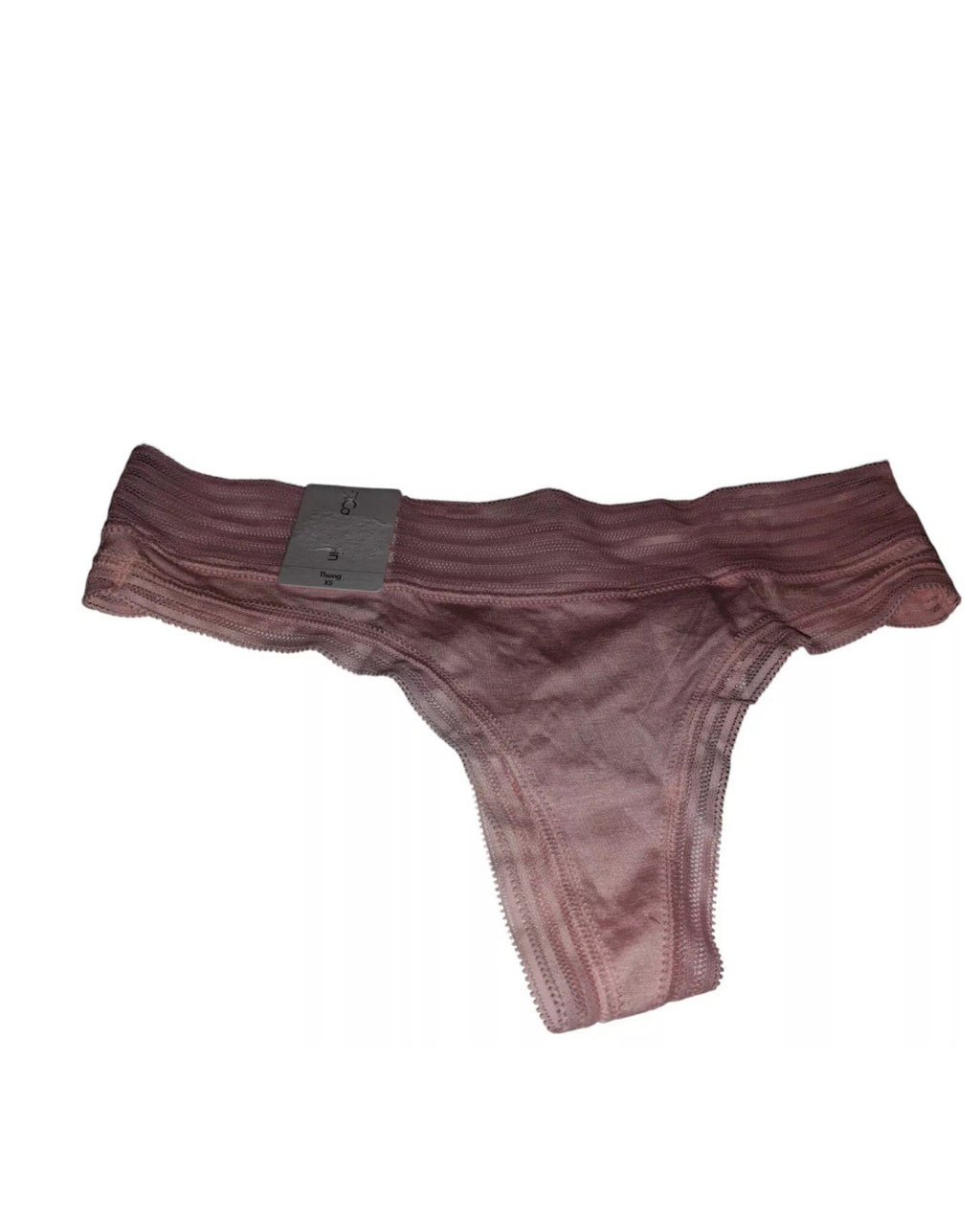 Calvin Klein Womens Striped Waist Thong Underwear Pink  Modal QD3670 XSmall 