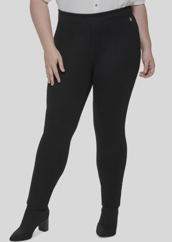 NEW CALVIN KLEIN BLACK STRIPES SLIMMING  CAREER PANTS SIZE 1X WOMEN