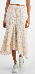 Hippie Rose Juniors Printed Asymmetric Maxi Shirt 
