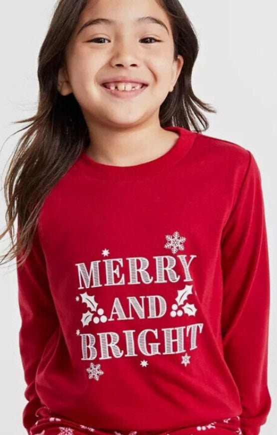 Family Pajamas Matching Toddler, Little & Big Kids Shirt 2T-3T Merry 