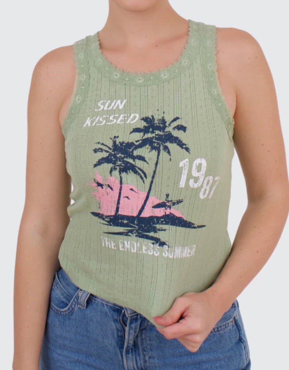 Endless Summer - Lace Trim Cami Size XL