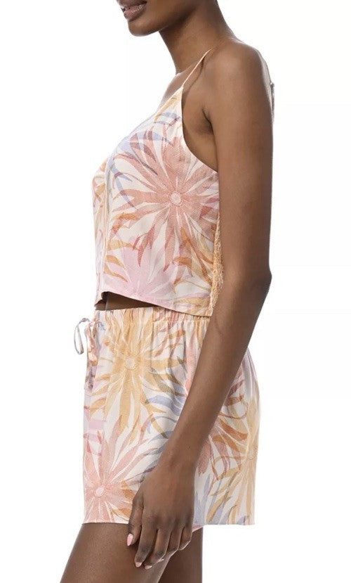 Splendid Women's 3-Pc. Robe, Tank Top & Shorts Sleep Set - Daisy Days, Small