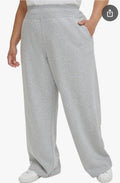 Calvin Klein Performance Womens Wide Leg Sweatpants Athletic Plus 2X Grey
