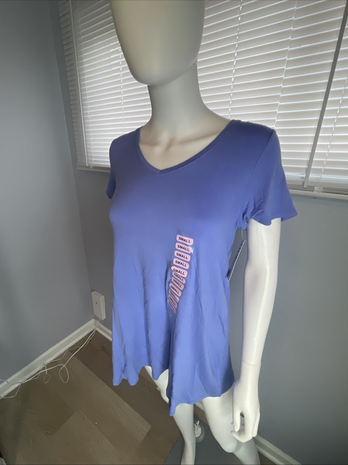 NWT HUE Womens S Short Sleeve Scoop Neck Sleep Tee Jacaranda PJ224204
