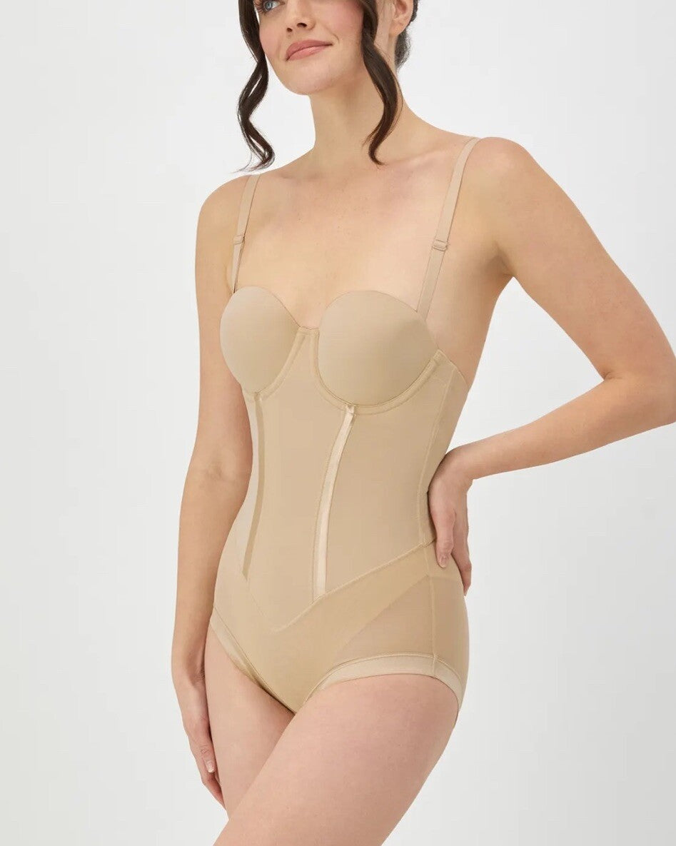 Ultra-Firm Convertible Body Shaper with Built-In Underwire Bra #FL1256
